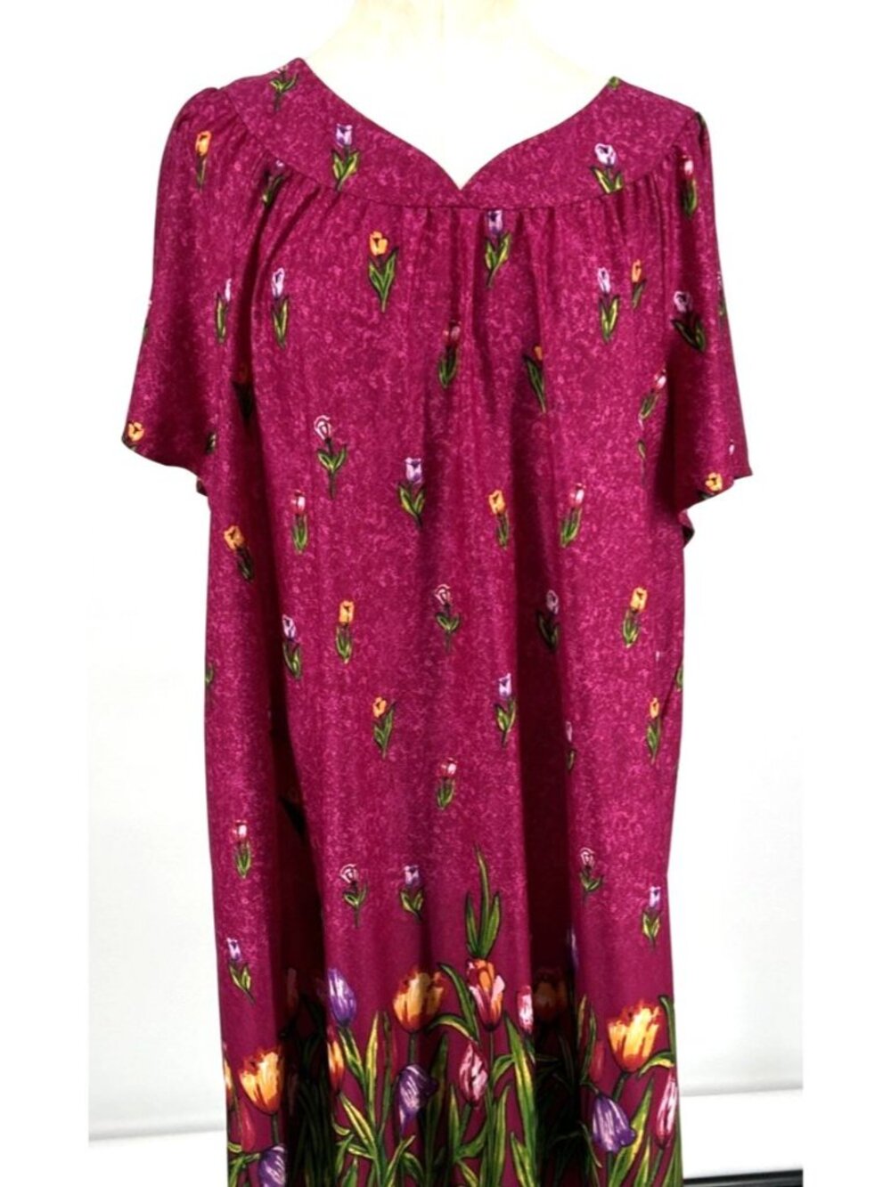 Anthony Richards Mumu House Dress Nightgown 4X Womens Pink Floral Loungewear
